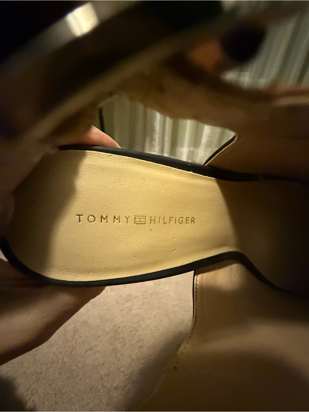 NWOT Tommy Hillfinger Black & Brown Open-Toe Slingback Wedge SZ 9 Never Worn - Picture 4 of 5